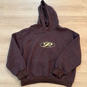 Princess Polly Chocolate Hoodie with Lemon Logo